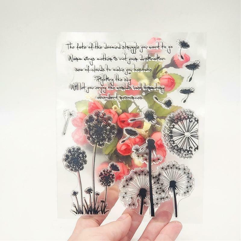 Dandelion Silicone Clear Seal Stamp DIY Scrapbooking Embossing Photo Album Decor