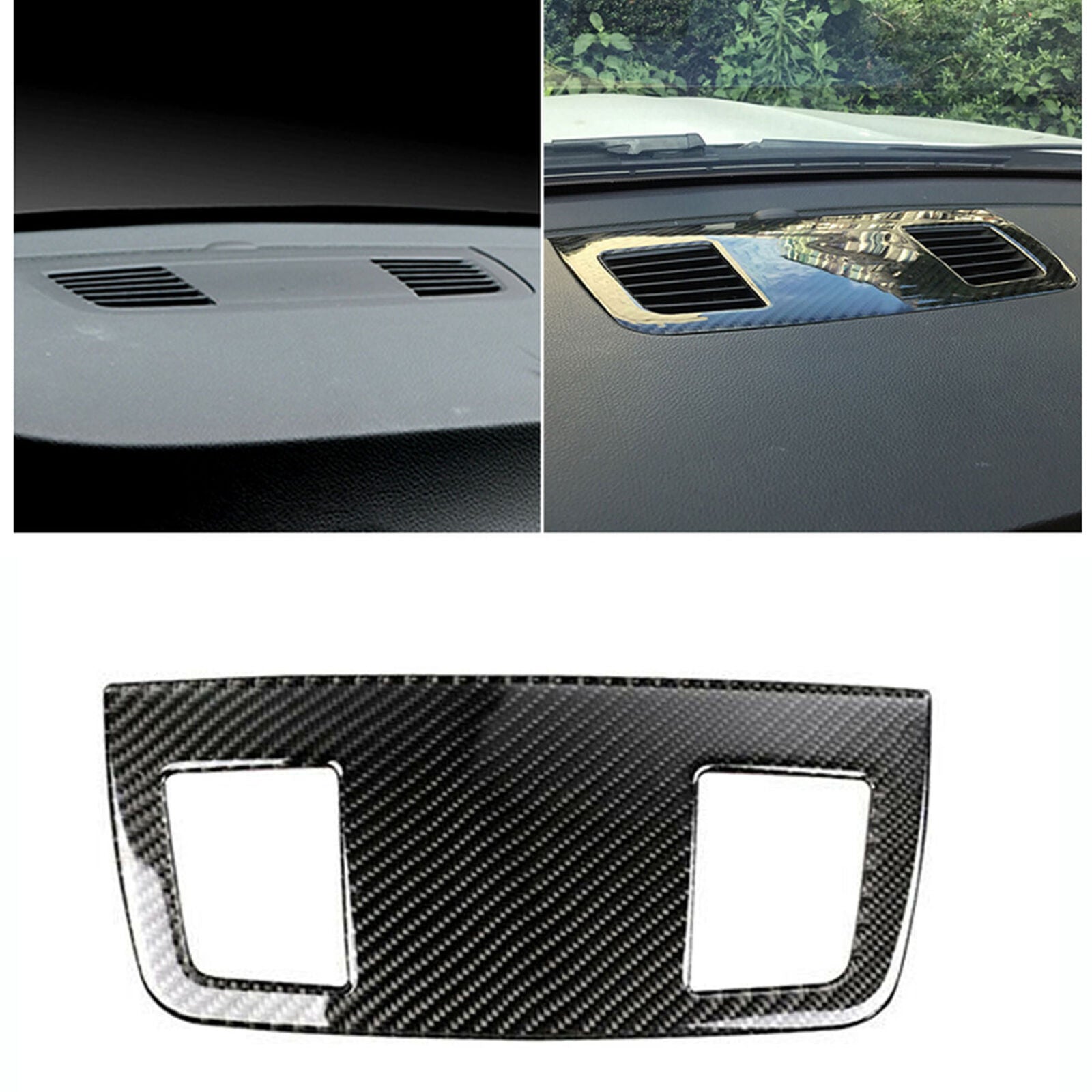 Carbon Fiber Dashboard Air Vent Outlet Trim For BMW 3 Series E90 E92 2005-2012