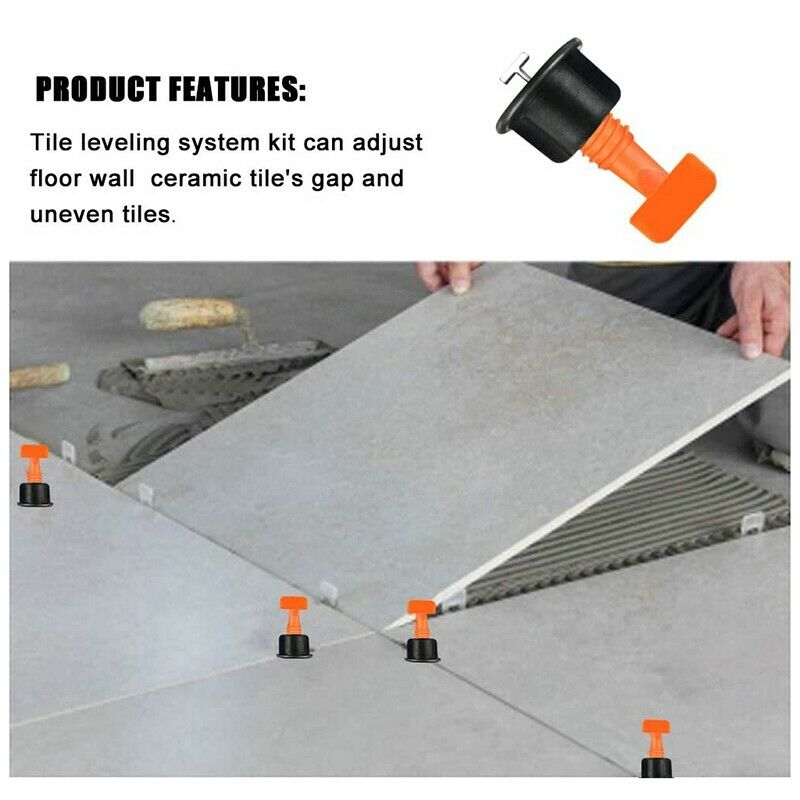 704 Pcs Tile Leveling System Kit Flat Ceramic Floor Wall Construction Tools ReA6