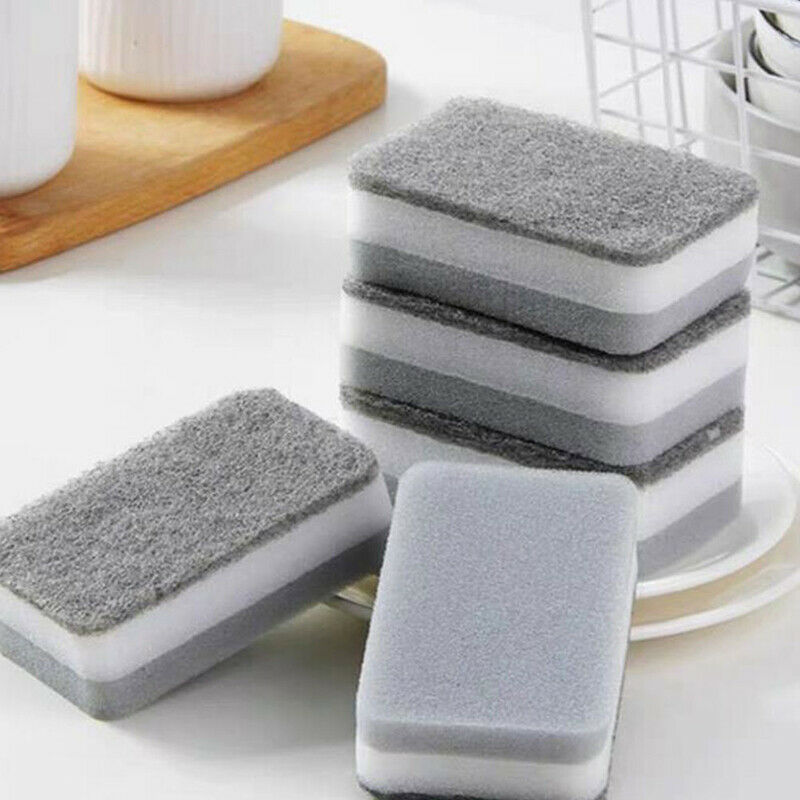 5PCS Strong Magic Sponge Cleaning Brush Dish Bowl Washing Sponge Kitchen .l8