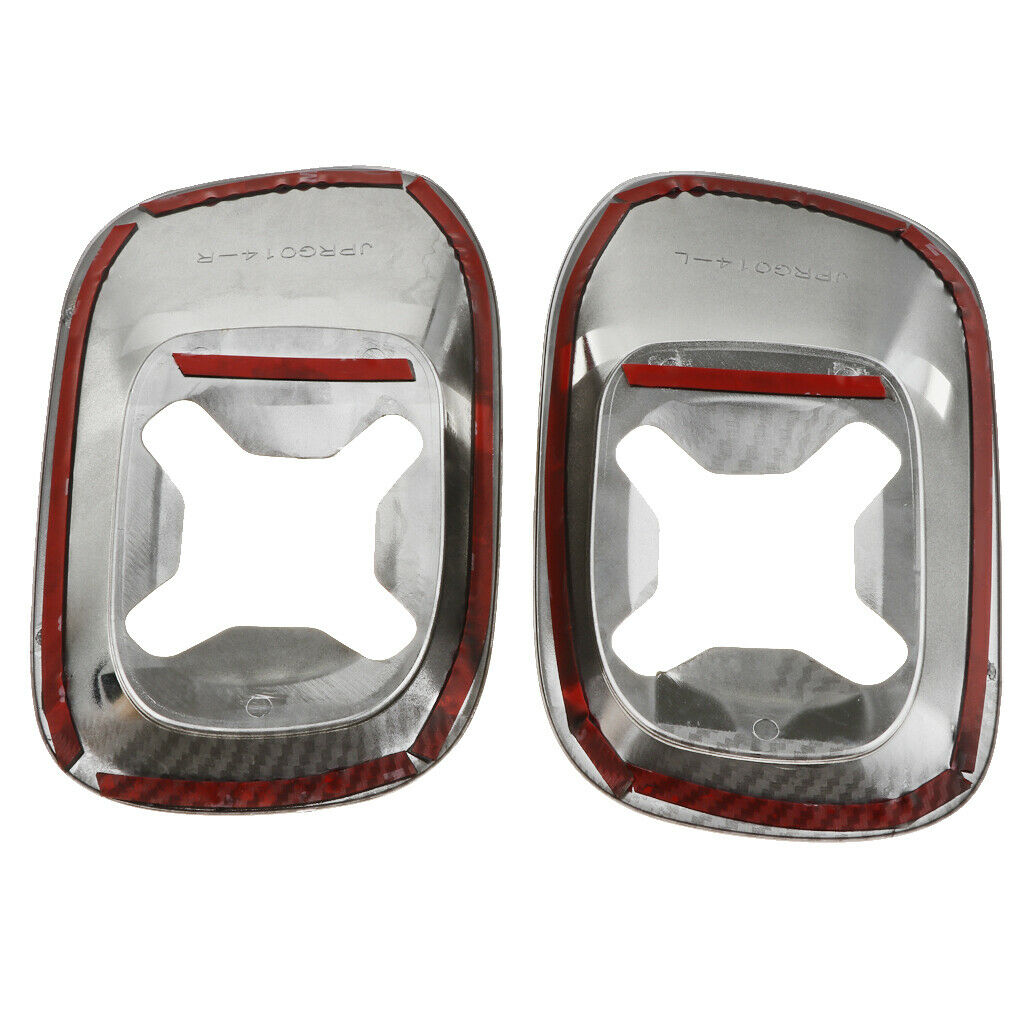 2Pcs Rear Fog Light Lamp Frame Cover Moulding Trim For Jeep Rendgade 16-17
