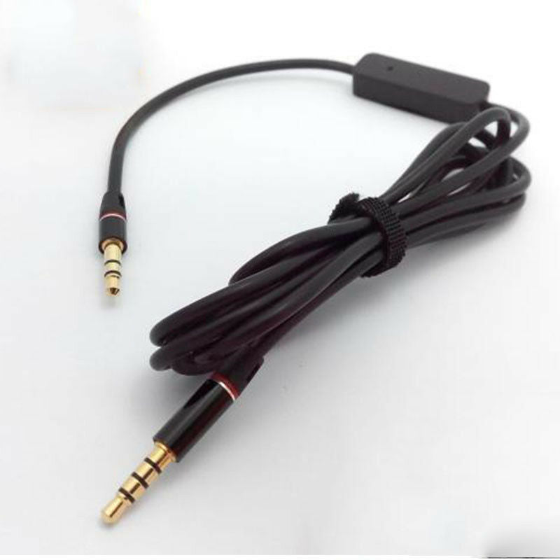 3.5mm 1/8"Audio Cable Lead AUX Cord w MIC For Parrot Zik Bluetooth Headphone XN