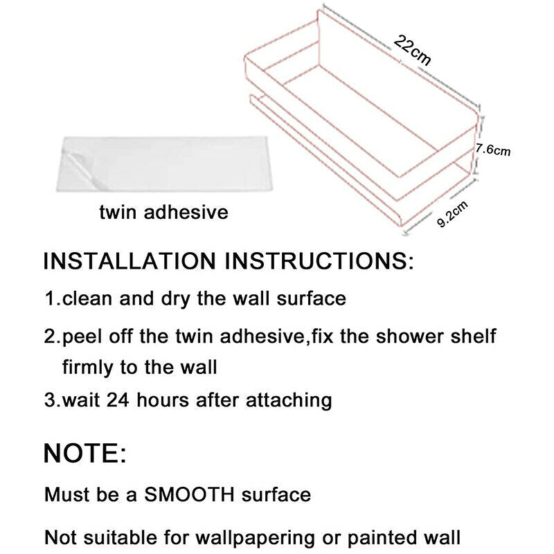 Bathroom Shower Shelf Self Adhesive Shower Shelf Without Drilling Shower BasI6W8