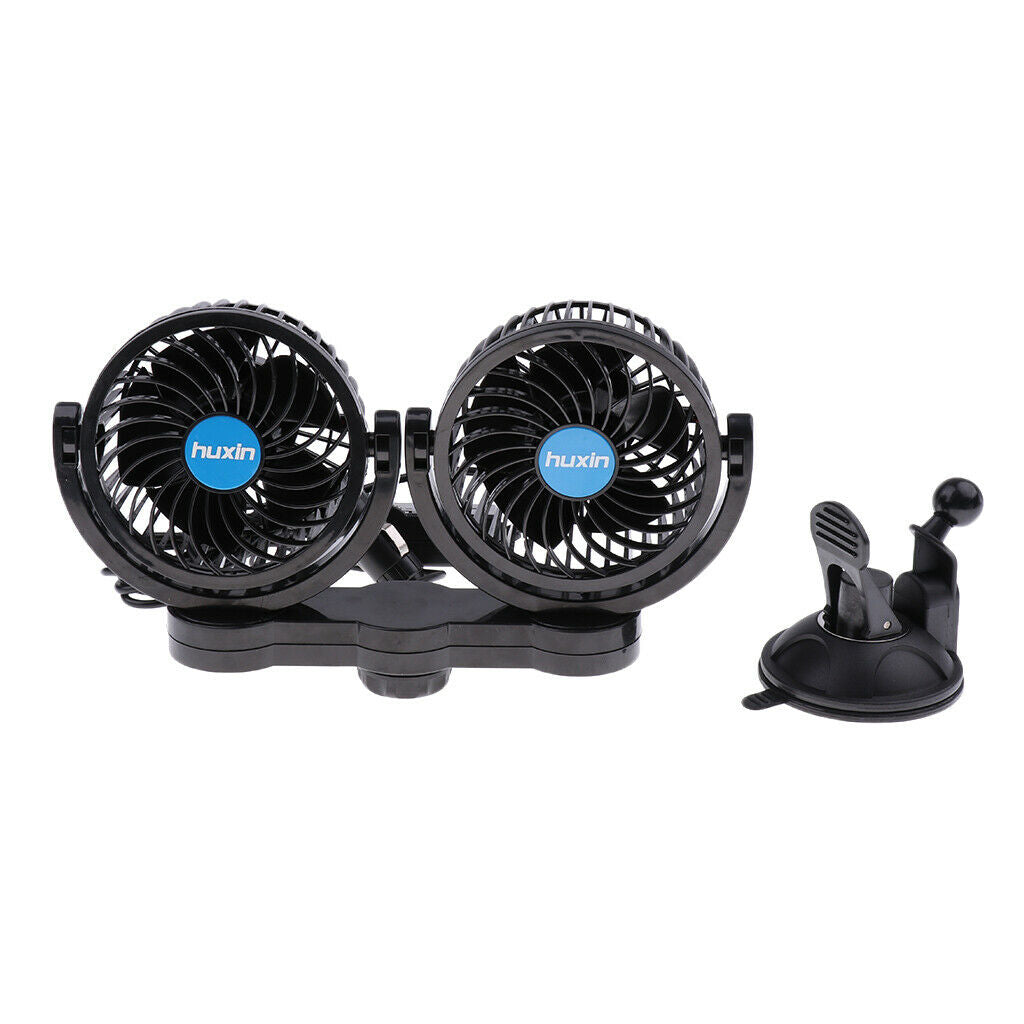 4.5inch 12V 360 Rotating adjustment Dual Head Car Auto Cooling Air Fan