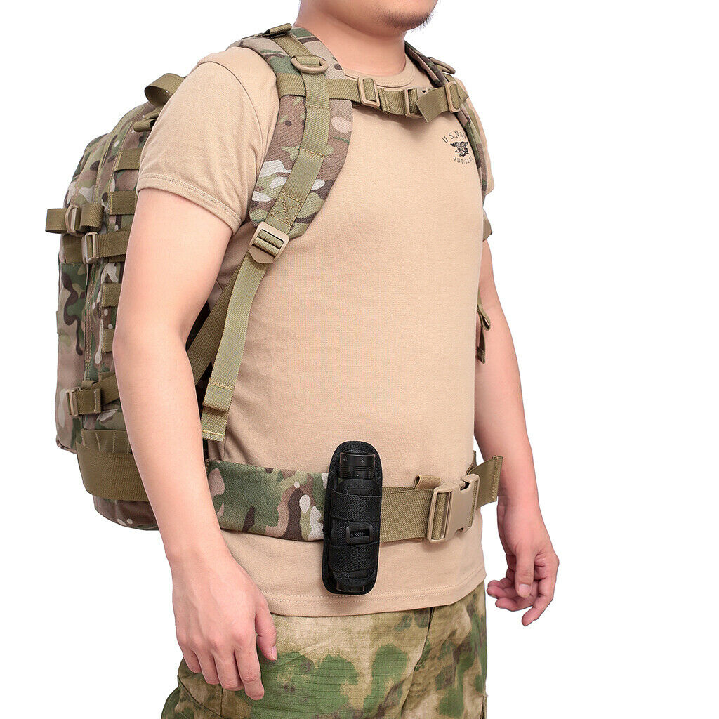 Flashlight Pouch Holster Belt Carry Case Holder w/360 Degrees Rotating Clip