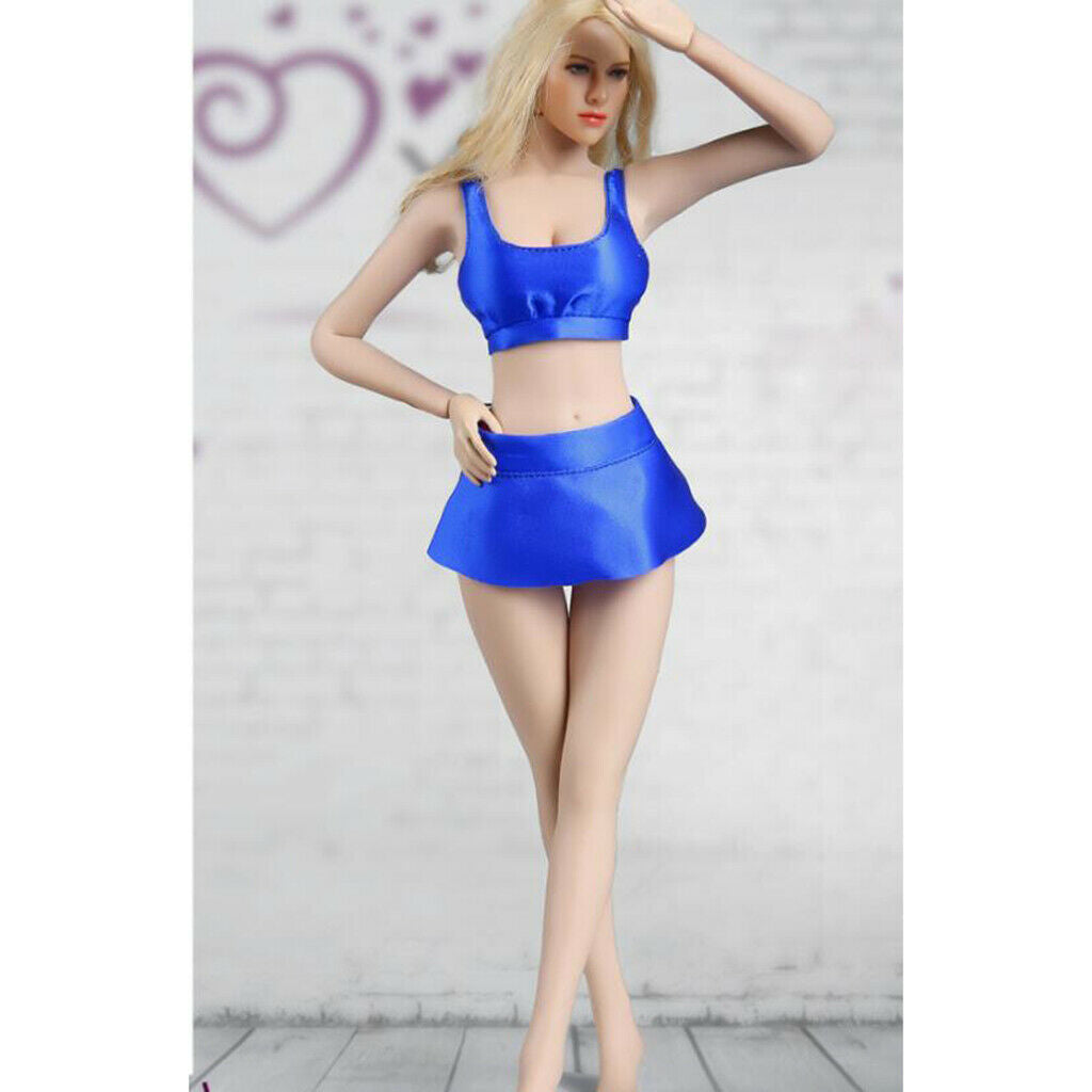 1 Set 1/6 Scale Woman Soldier Beach Bikini for 12'' Action Figures Blue