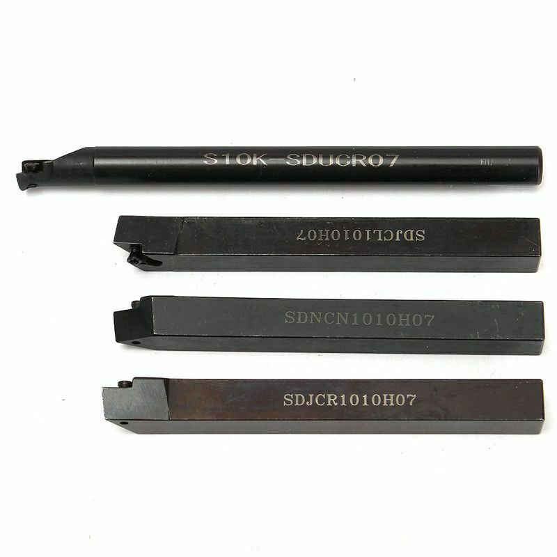 4 External Lathe Internal Turning Tool Holder S10K-SDUCR07+SDJCR1010H07+SDJCL1C8