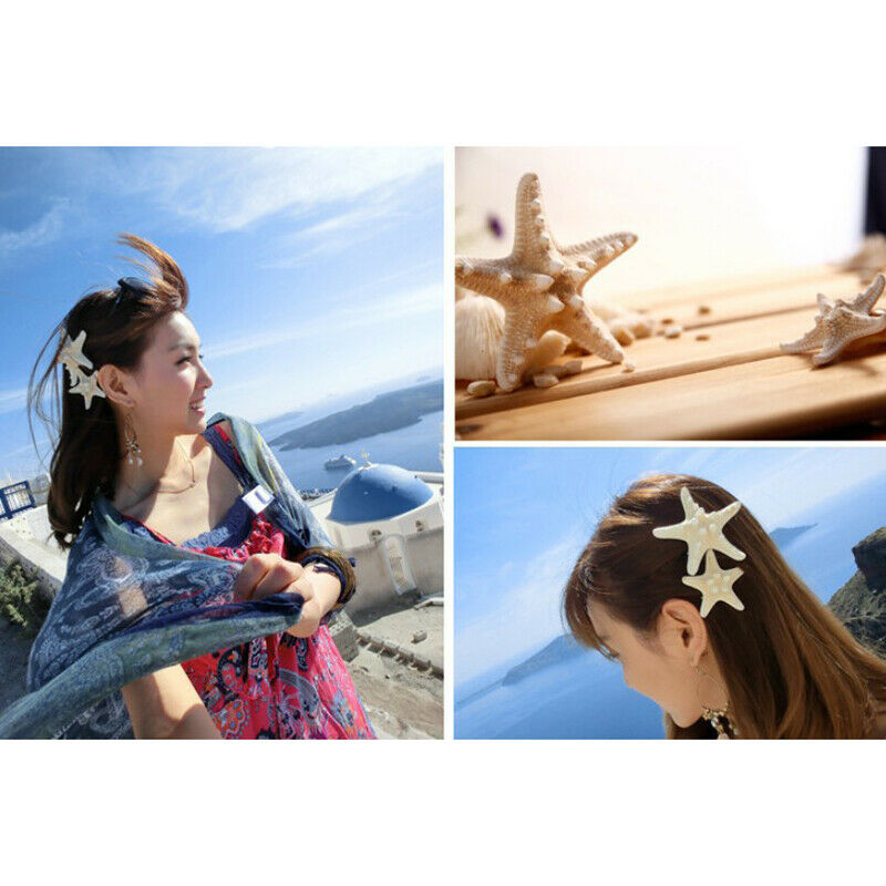 Fashion Lady Hair Clips Women Girls Starfish Sea Star Hairpins Beach Barr.l8