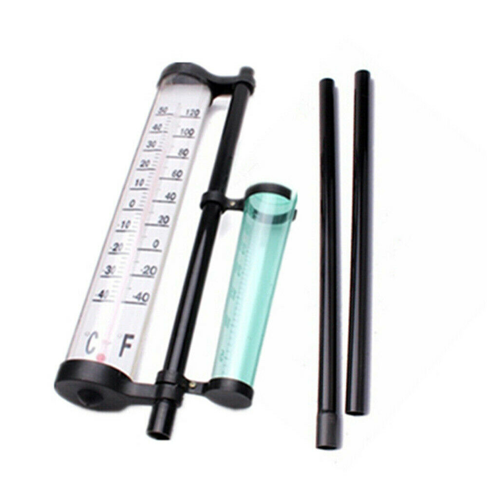 Garden Weather Station Kit Rain Gauge Thermometers Wind Indicator 3 in one