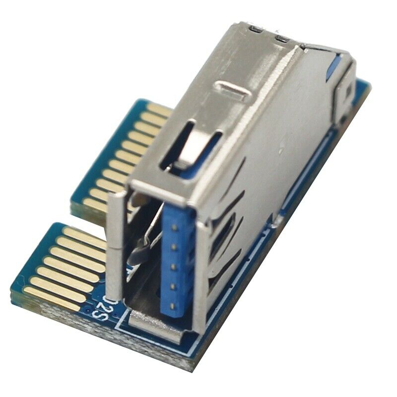 UEX101 PCI-E X1 to X1 Extension Riser Card Adapter with USB3.0 Cable D4X5X5