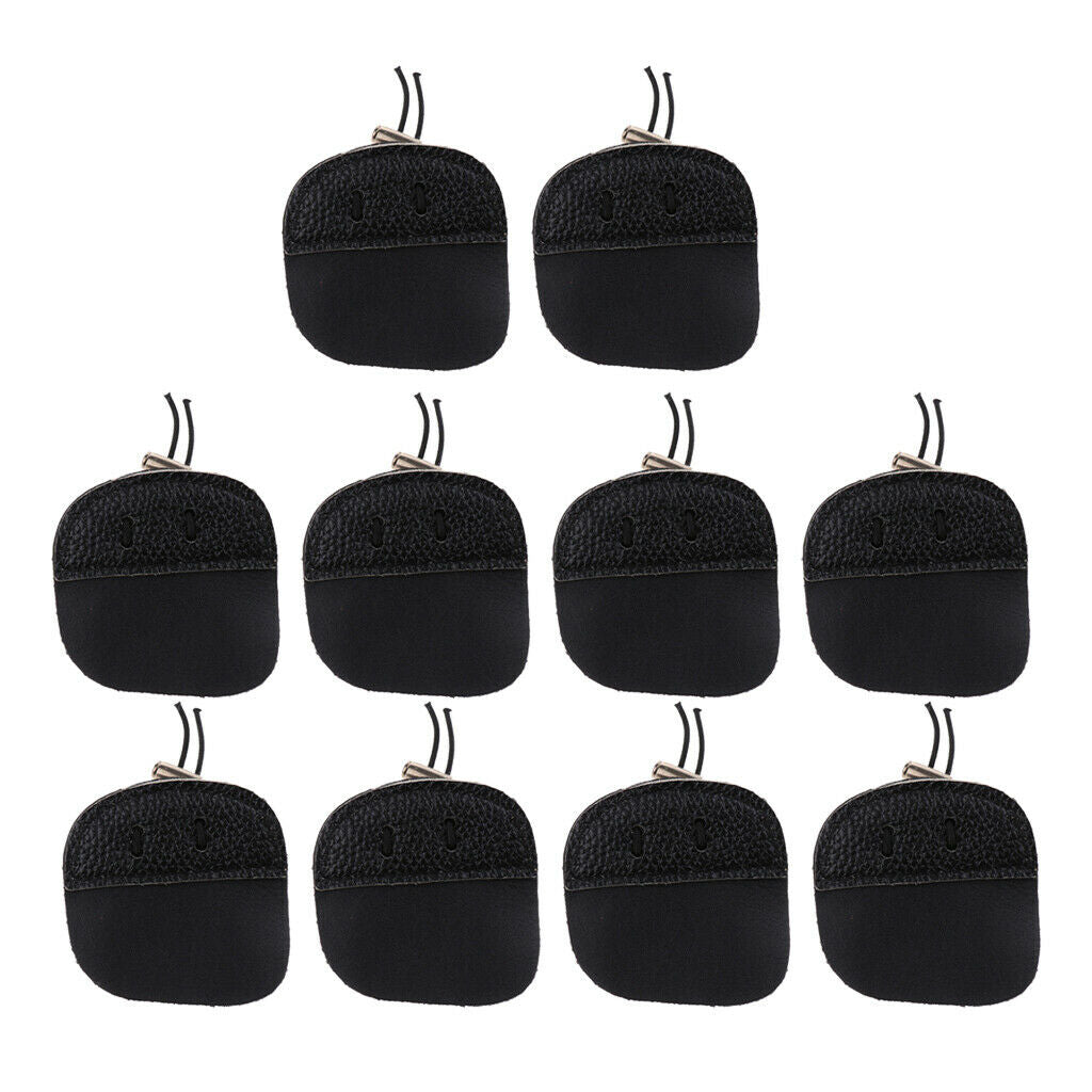 Pack of 10 Leather Archery Finger for Protect Fingers From Hurt, Recurve Bow