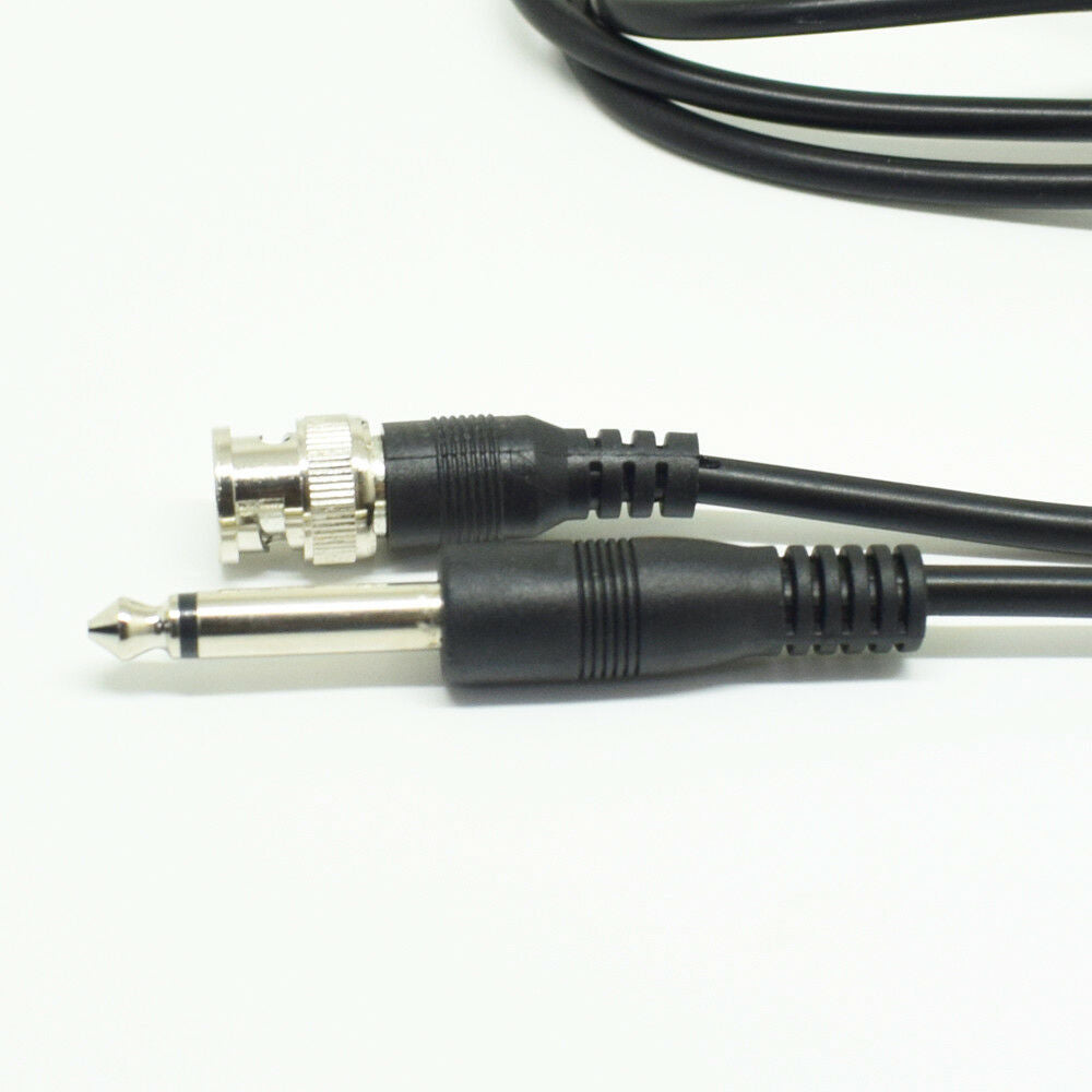 1pc 2M/6.6FT BNC Male To 1/4" 6.3mm Mono Male Plug Audio Adapter Cable Black