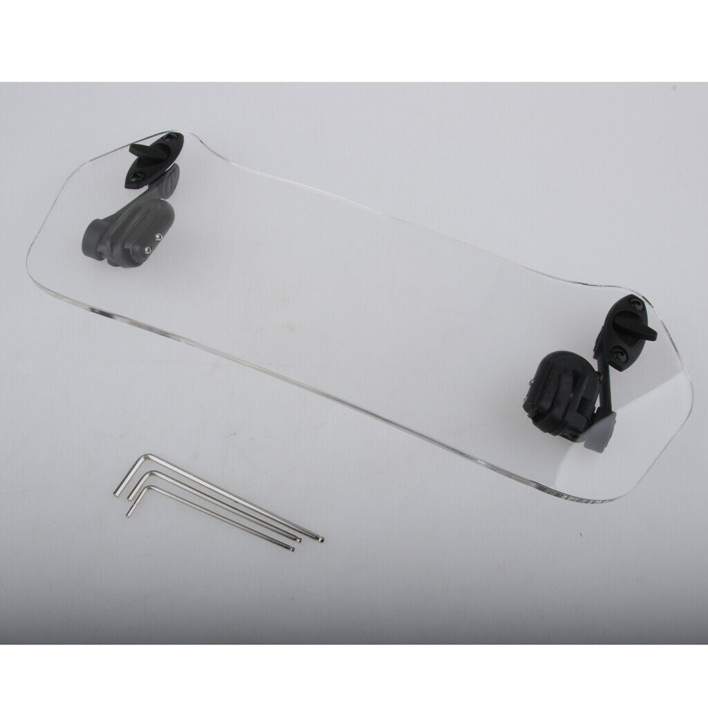 37cm Motorcycle Clip-on Windshield Windscreen Extension Deflector Universal
