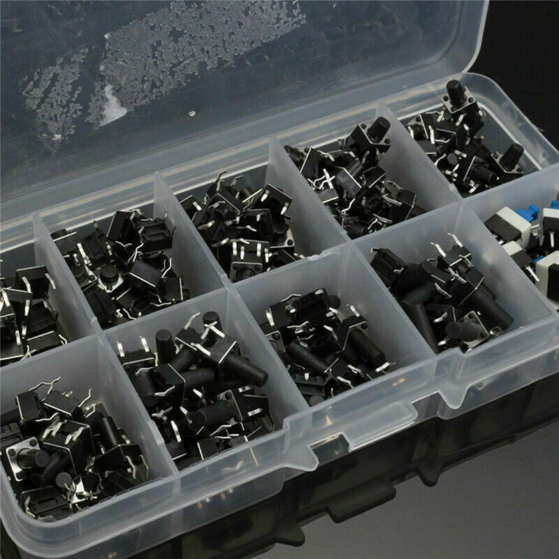 180 Pcs 10 Values Tactile Push Button Switch Mini Momentary Tact Assorted KitsV7