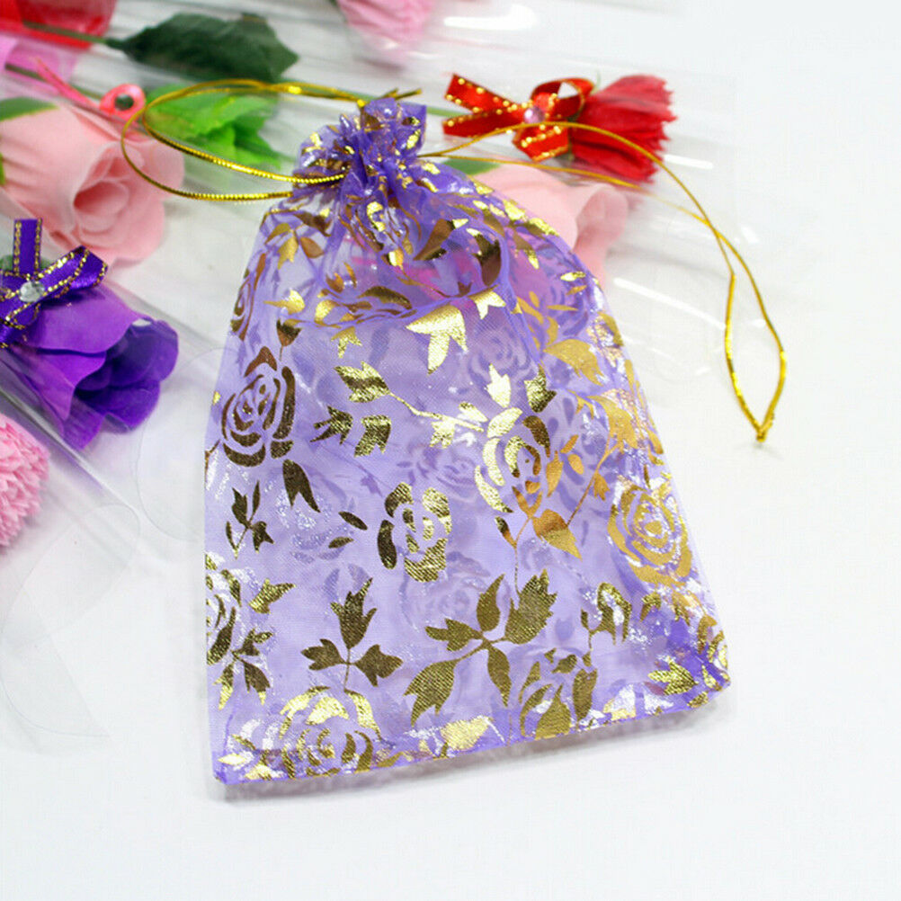 18*13CM 10x Jewelry Pouch Gift Bags Wedding Favors Organza PouchesDecorationH Rf