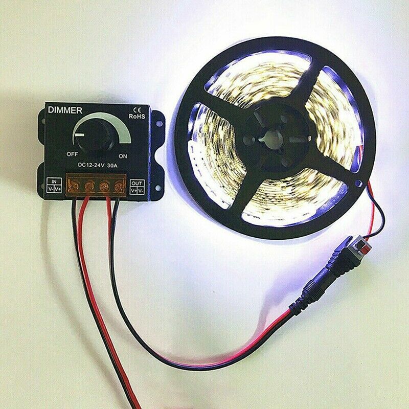 LED Light Adjuster DC 12-24V 30A/No Strobe with Knob Switch LED Light Bar BrM8O9