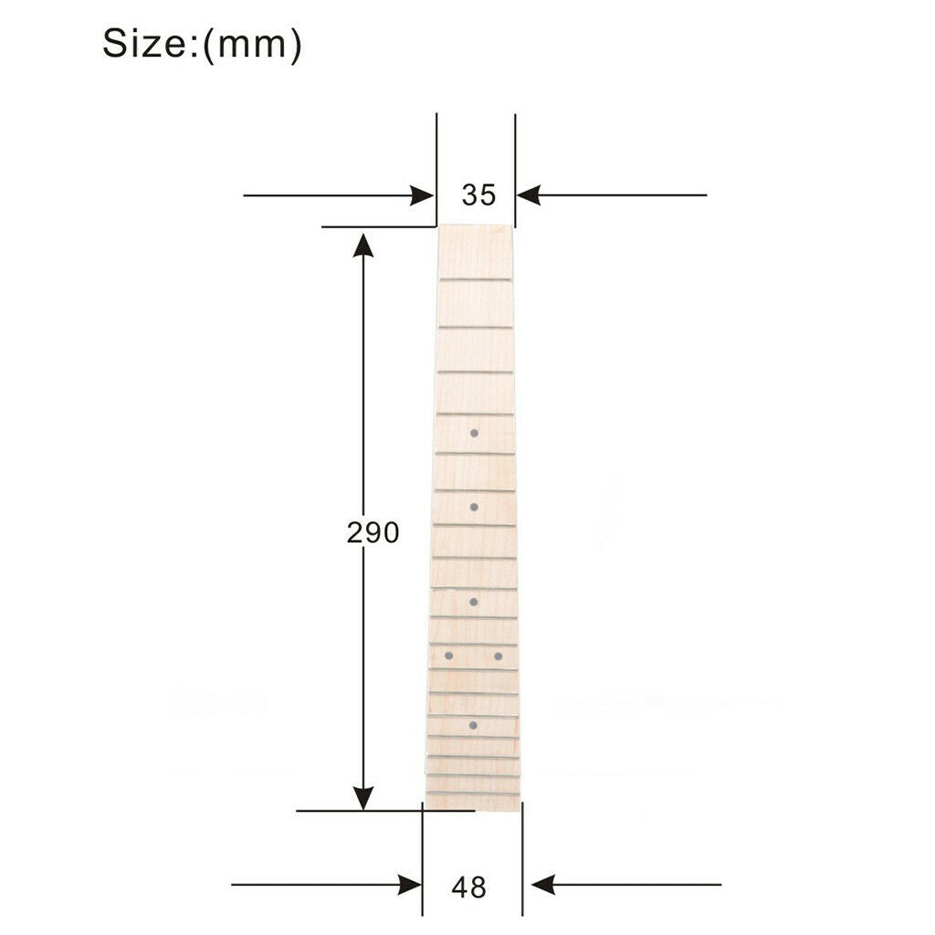 18 Frets Ukulele Fretboard Fingerboard Luthier Tool  for 26inch Ukulele