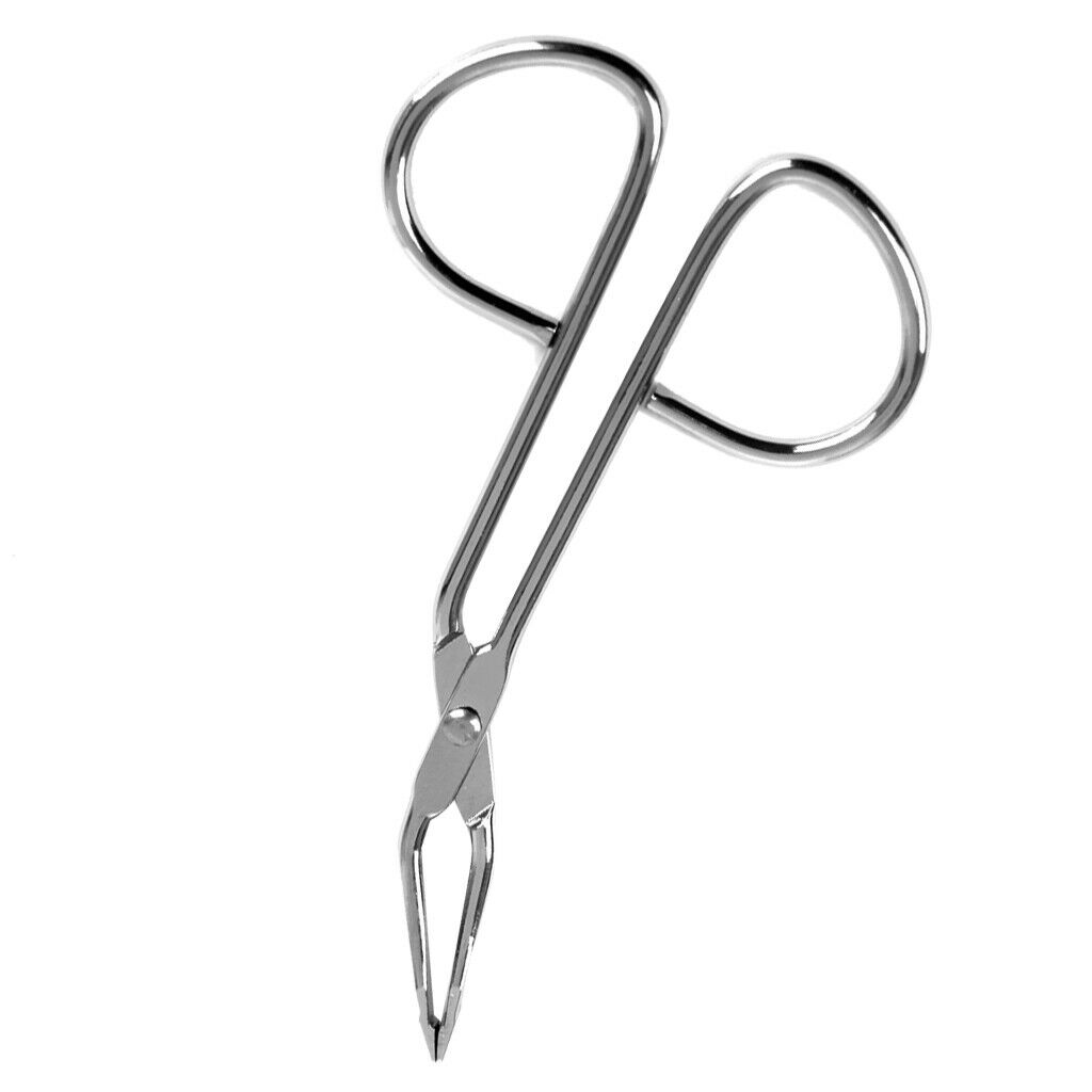 2pcs Eyebrow Scissors Shaped Tweezers with Curved Tips and Handles for Facial