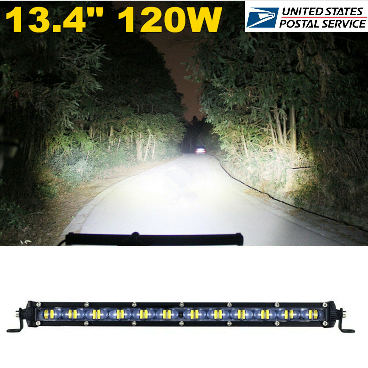 13.4'' 120W 12000LM Aluminum 6D Spot Beam Car SUV Off Road LED Work Light Bar X1