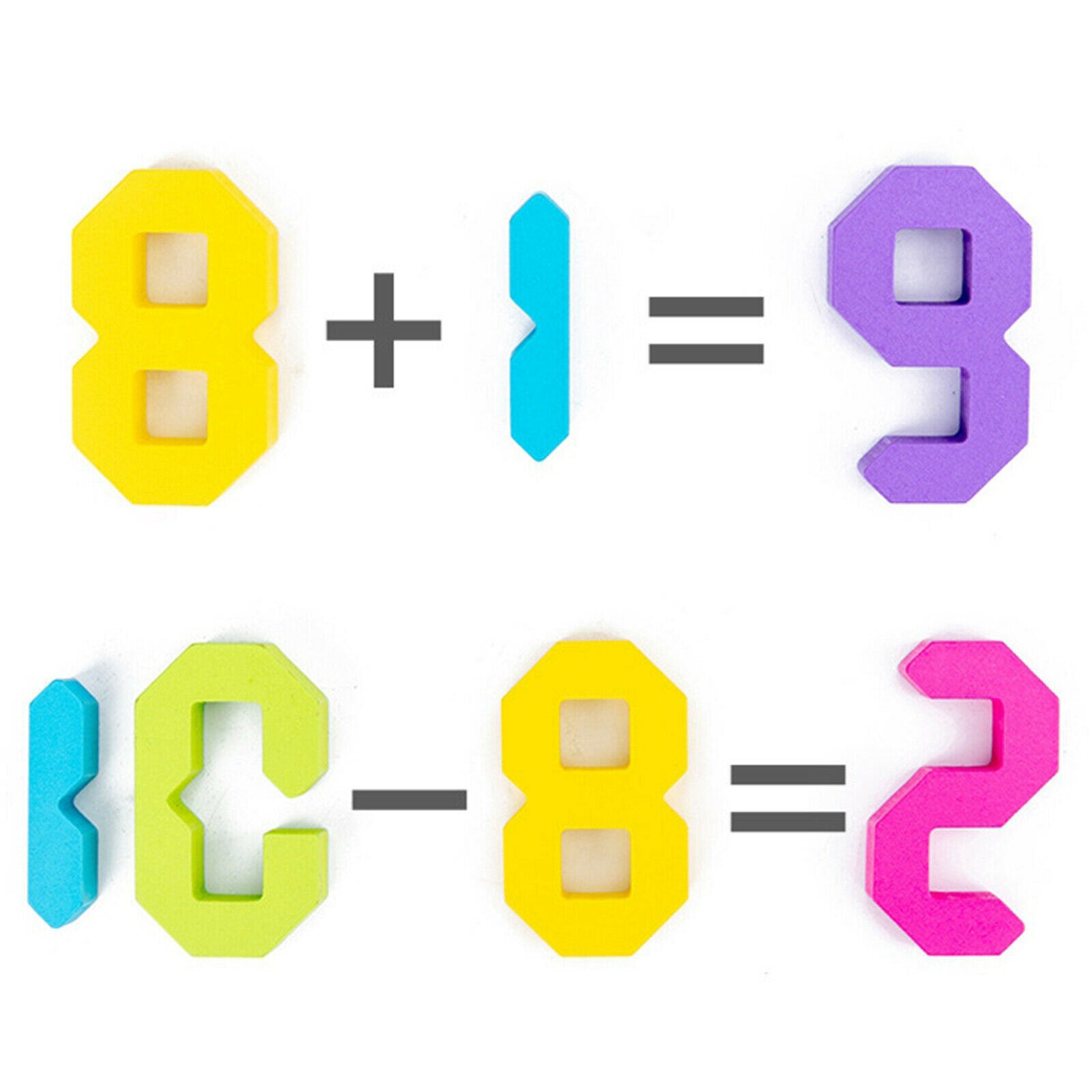 Early Learning Wooden Number Blocks Math Develop Kids' Colors Recognition