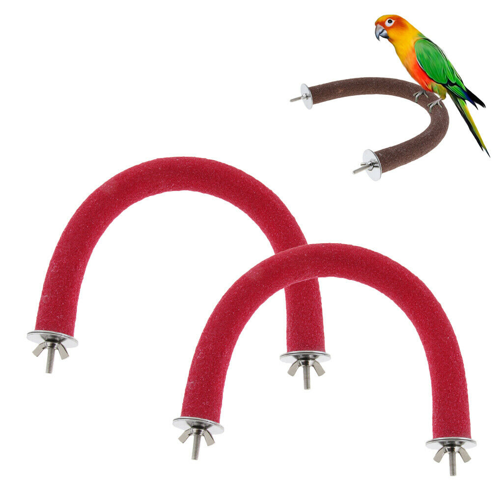 Birds Natural Wooden Branches for Birds/Cockatiels/Parakeets/Finches 2 Pack