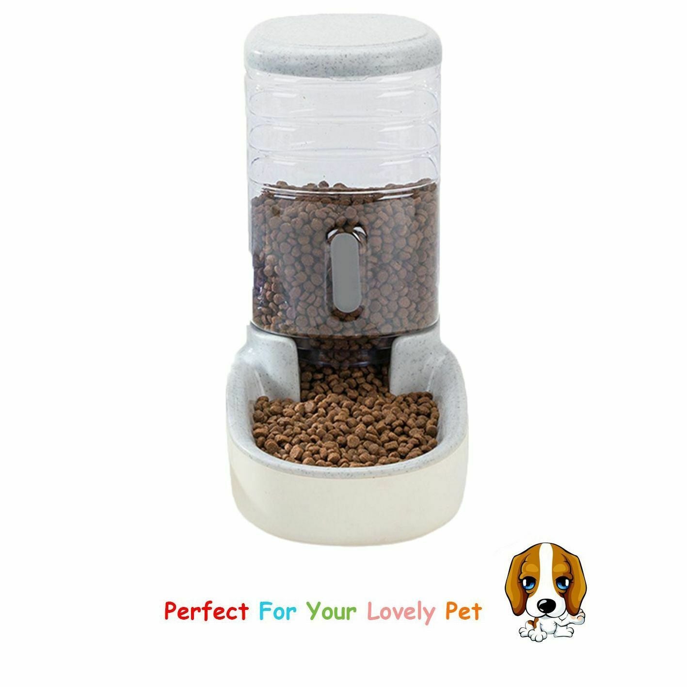 Bowl Large Capacity Puppy Food Water Dispenser Dog Cat Bottle Pet Feeder