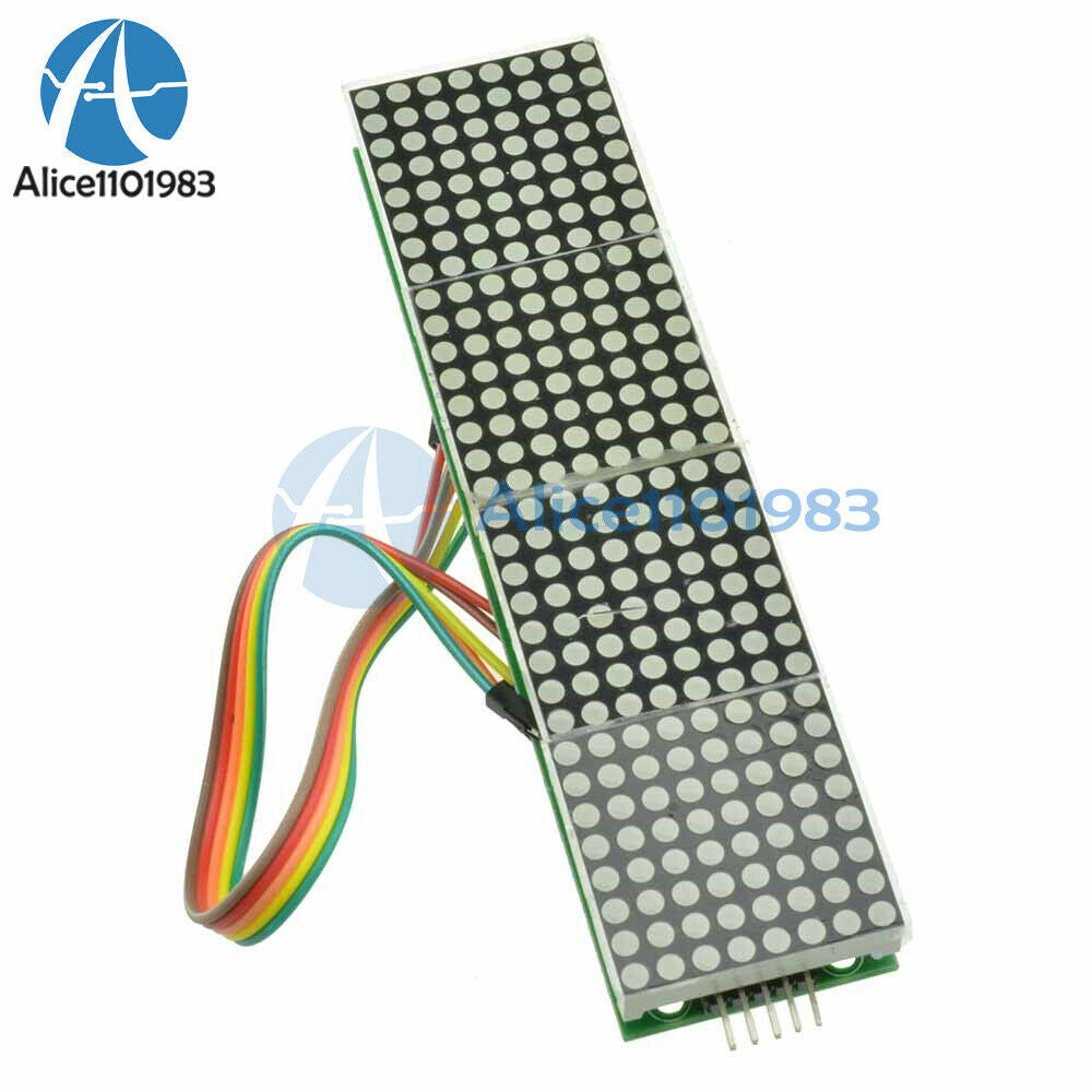MAX7219 Microcontroller 4 In 1 Display with 5P Line Dot Matrix Module Arduino