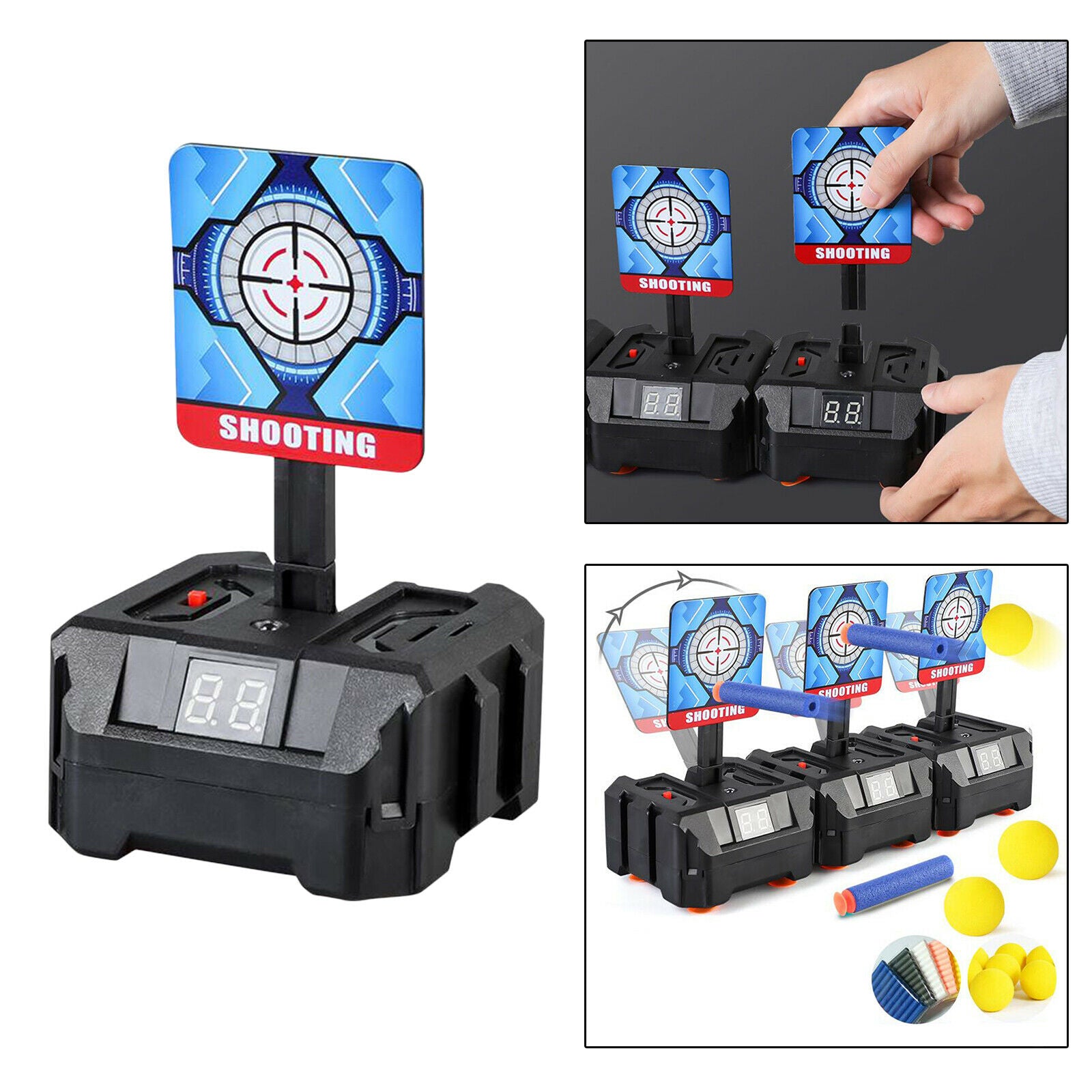 Auto Electric Shooting Scoring Target with Light Sound Effect Outdoor Games