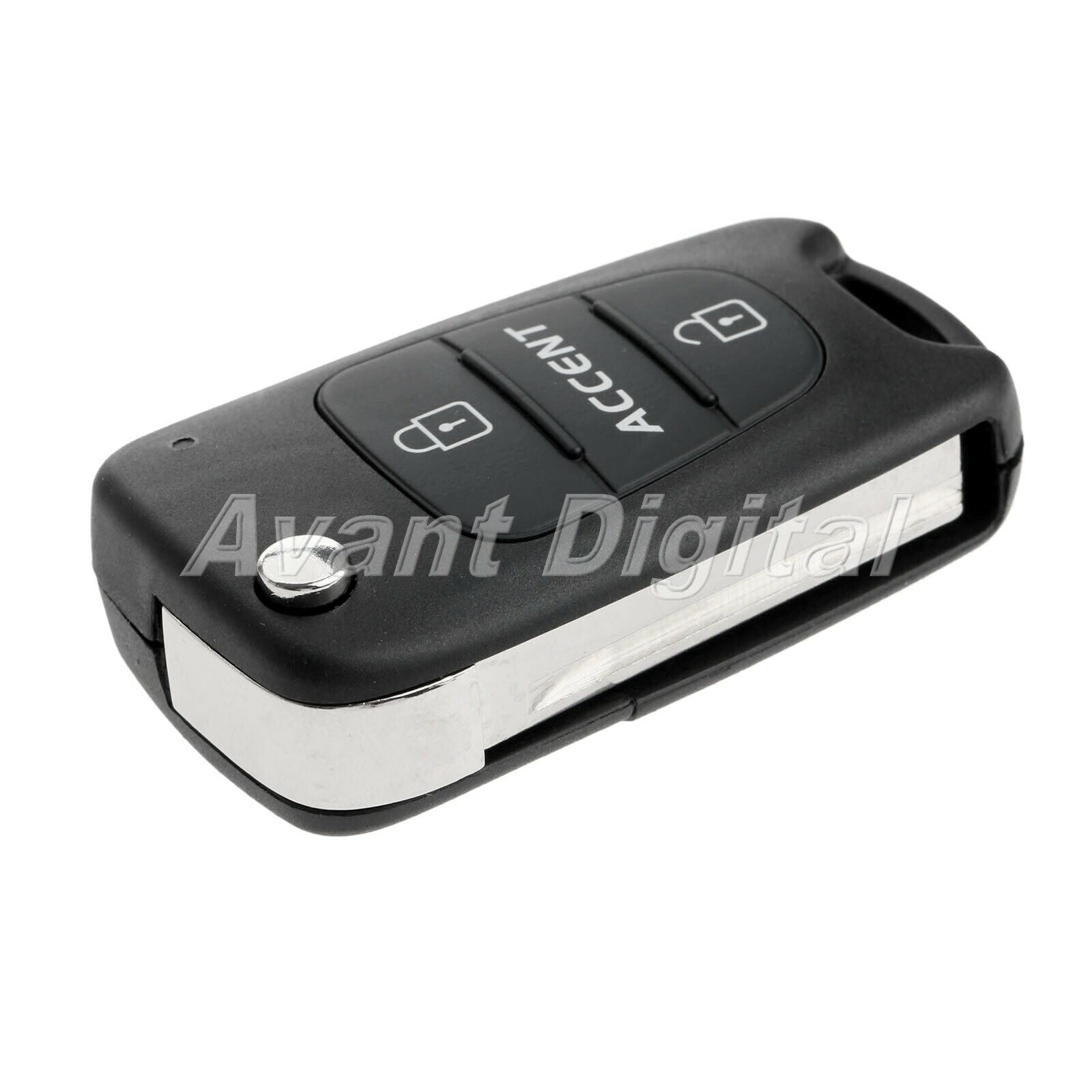 3 Buttons Car Remote Key Blank Black Flip key Shell Part For HYUNDAI 2011-13 New