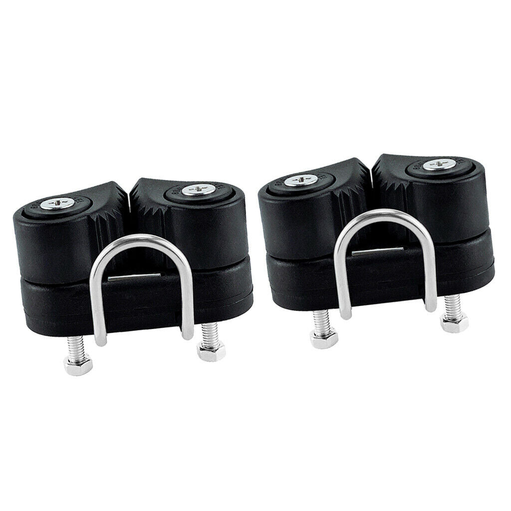 2pcs Black Aluminum Sailboat Cam Cleat With Leading  Sailing Hardware