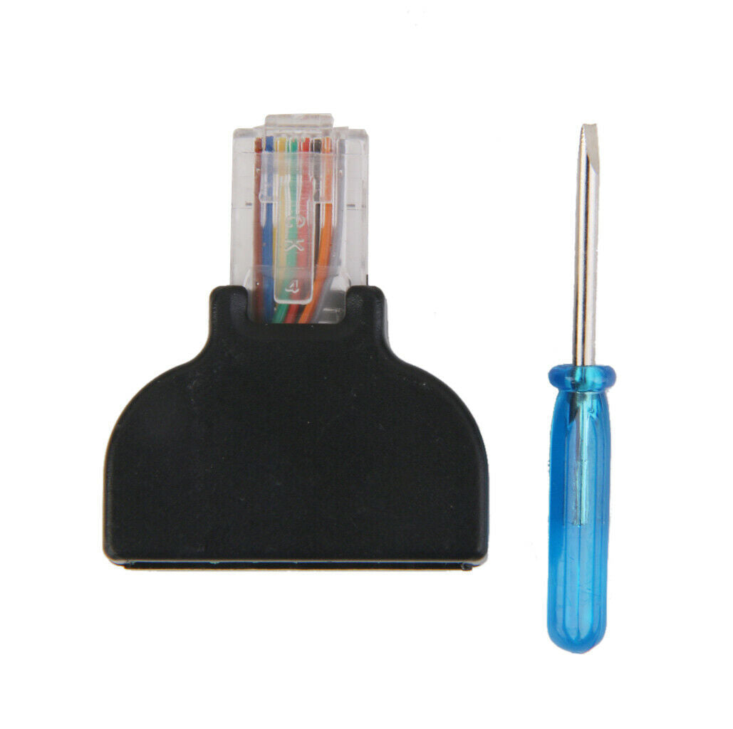 Generic RJ45 Male Plug to AV 8 Pin Screw Terminal Adapter Block ADAPTER