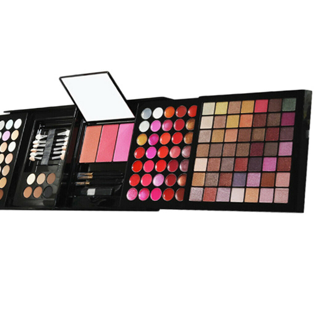 Luxury 177 Colors Eyeshadow Lipstick Bronzer Concealer Palette W/ Mirror&Brush