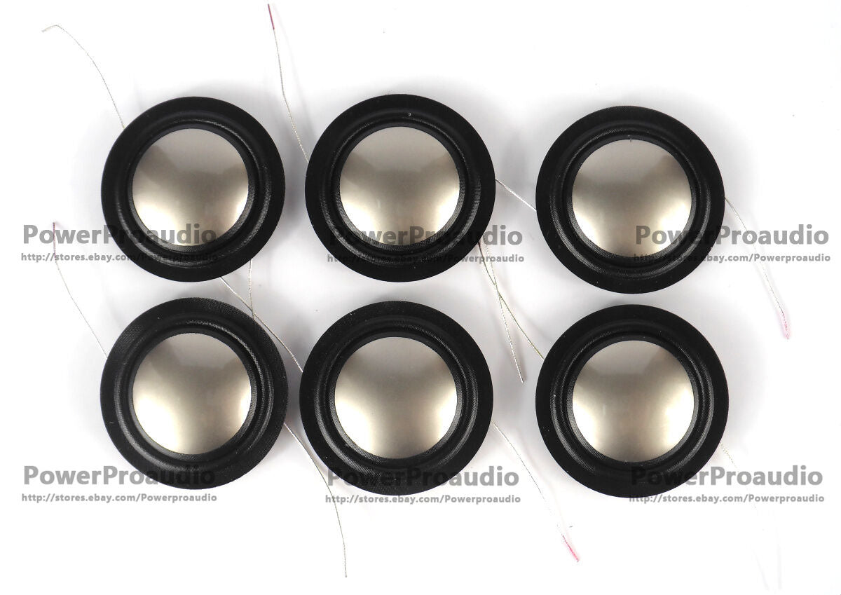 6pcs Aftermarket 25.4 mm TITAN tweeter diaphragm voice coil 1 inch Titanium+Silk