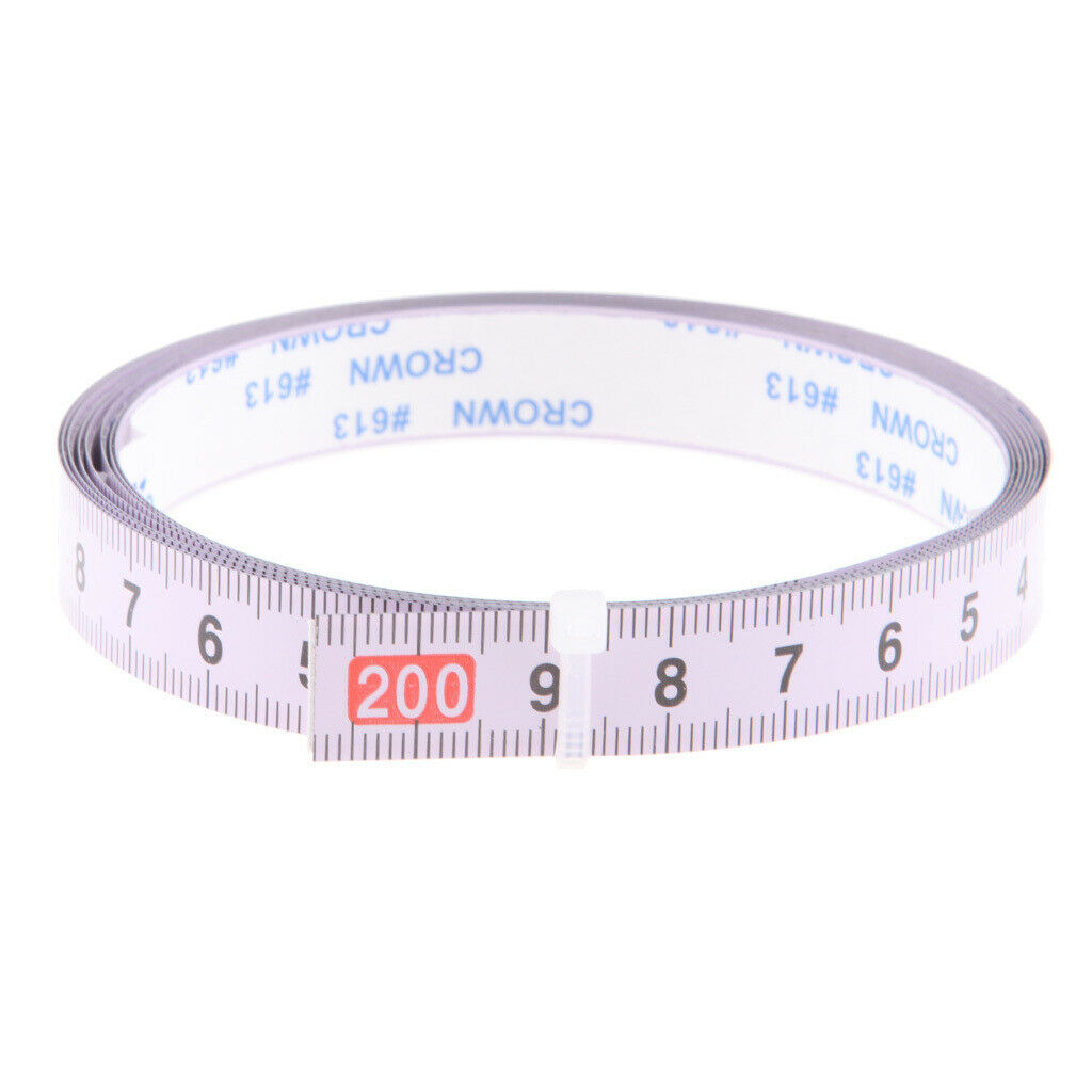 2M Self Adhesive Tape Measure, Metric Miter Saw Steel Ruler -R to L