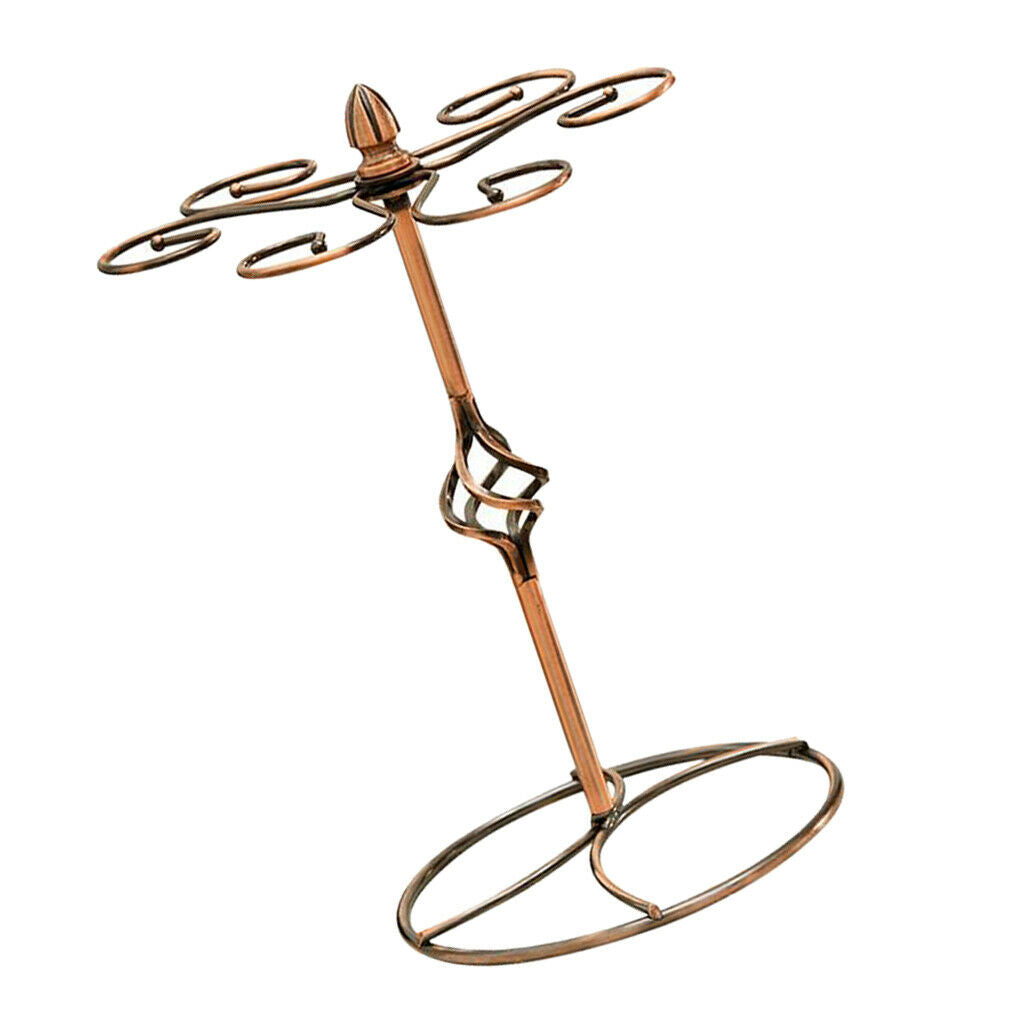 Bronze Metal Freestanding Tabletop Stemware Rack Wine Glass Cup Holder