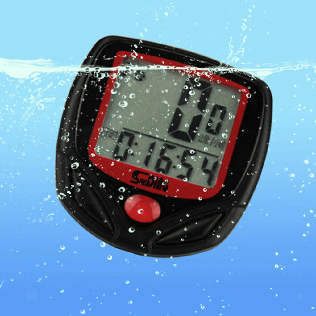 Black Universal Motorcycle LCD Digital Odometer Speedometer Tachometer Gauge