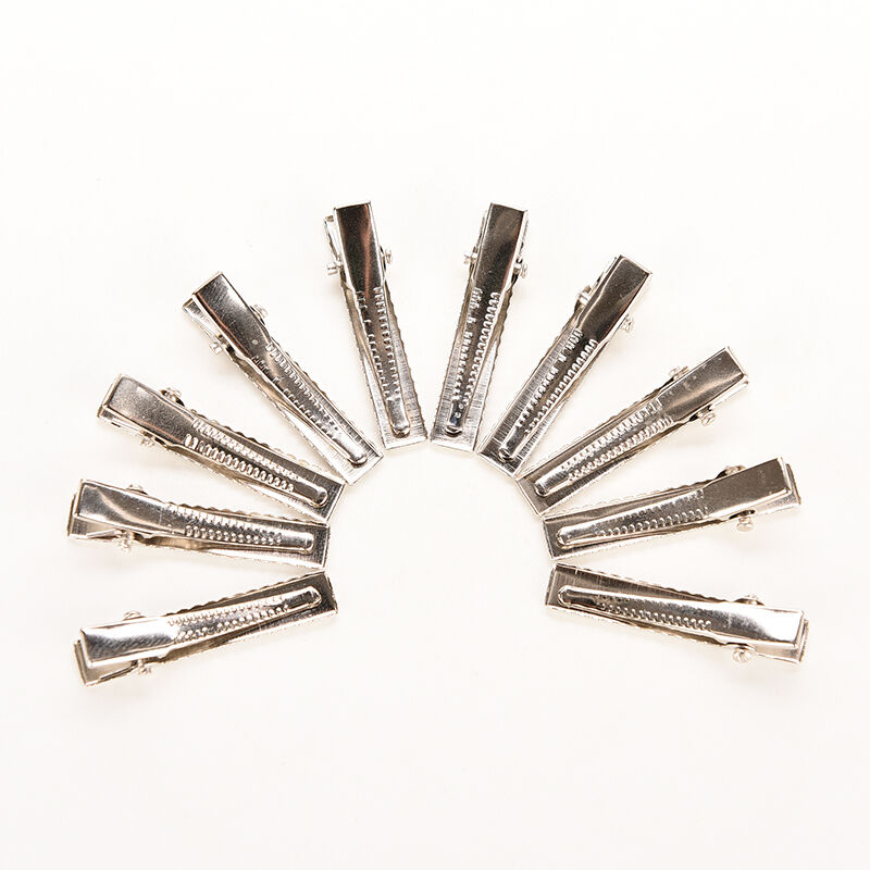 50 PCS Metal Plain Prong Hair Alligator Clip Pinch Clips Hair Clip Teeth Bows BD