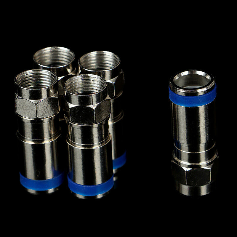 5Pcs F-Type Male Plug Compression Connectors For RG6 Coax Coaxial TV Cabl.l8