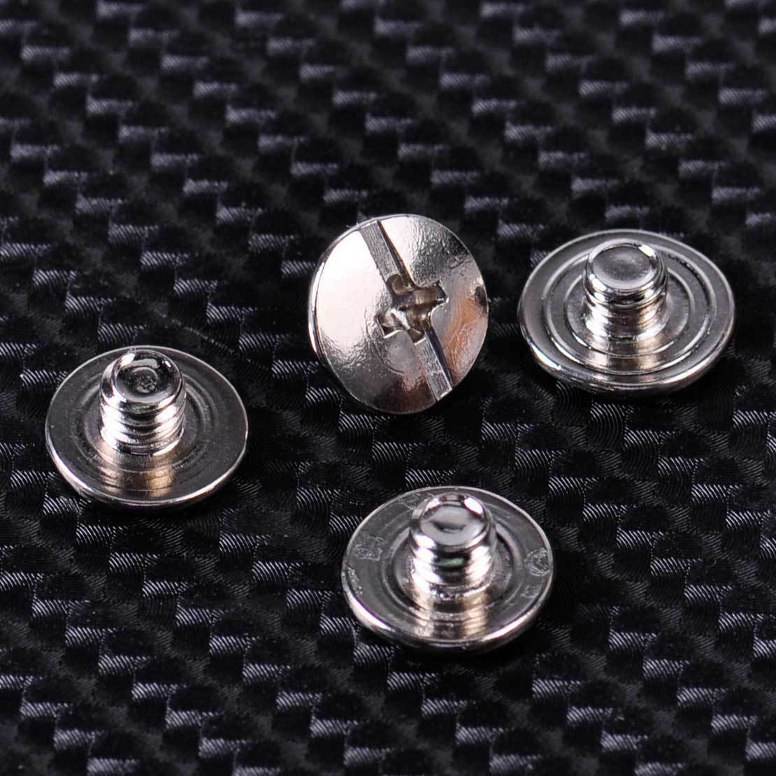 100Pcs Solid Binding Screw Stud Button Nail Rivets Leather Craft Belt Bag Wallet