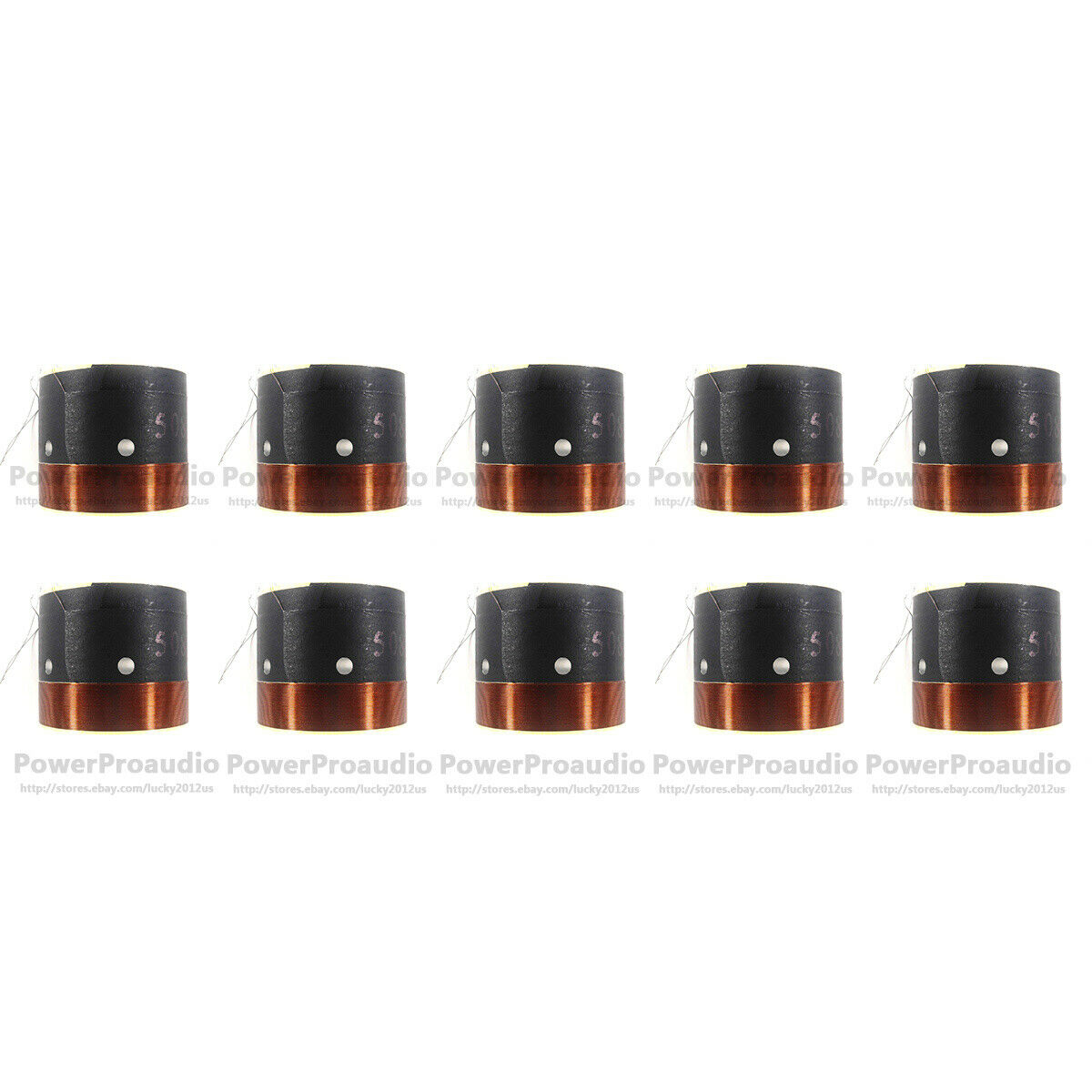 10pcs /lot 50.8mm White aluminum Bass voice coil Pure copper Round wire 8 ohm