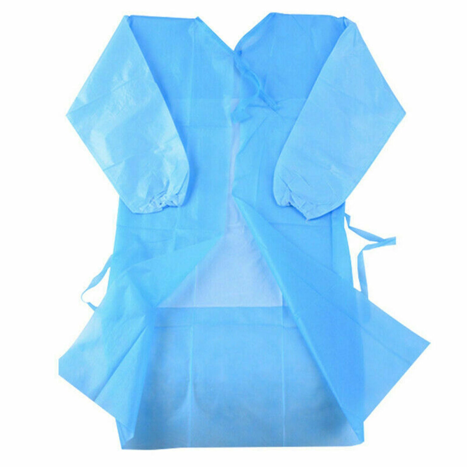 Blue 10pcs Disposable Surgical Gown Coat Light Dust Clothes Woven Overalls