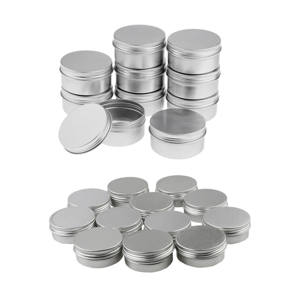 Multifunctional Round Aluminum Cans, 12pcs 30g And 10pcs 80ml for Lotion Storage
