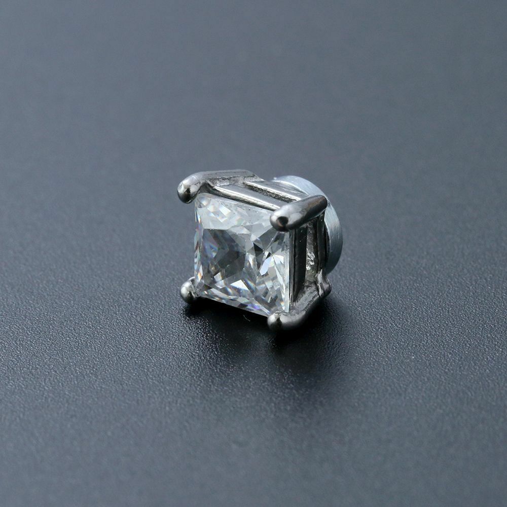 Crystal Women Mens Clip On Earrings Magnetic Ear Stud Non-Piercing CZ Zircon