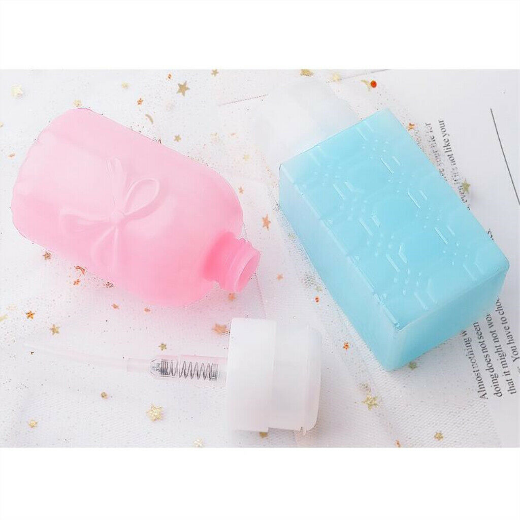 220ml Nail Art Tips Empty Dispenser Nails Remover Pumping Bottle Blue Square