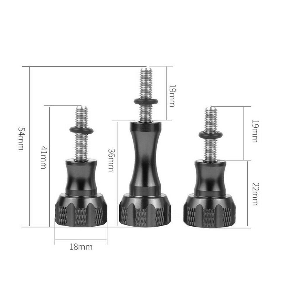 3X Aluminum Alloy M5 Thumb Bolt Nut CNC Screws for DJI GoPro Hero 9 8 7 Max LIN