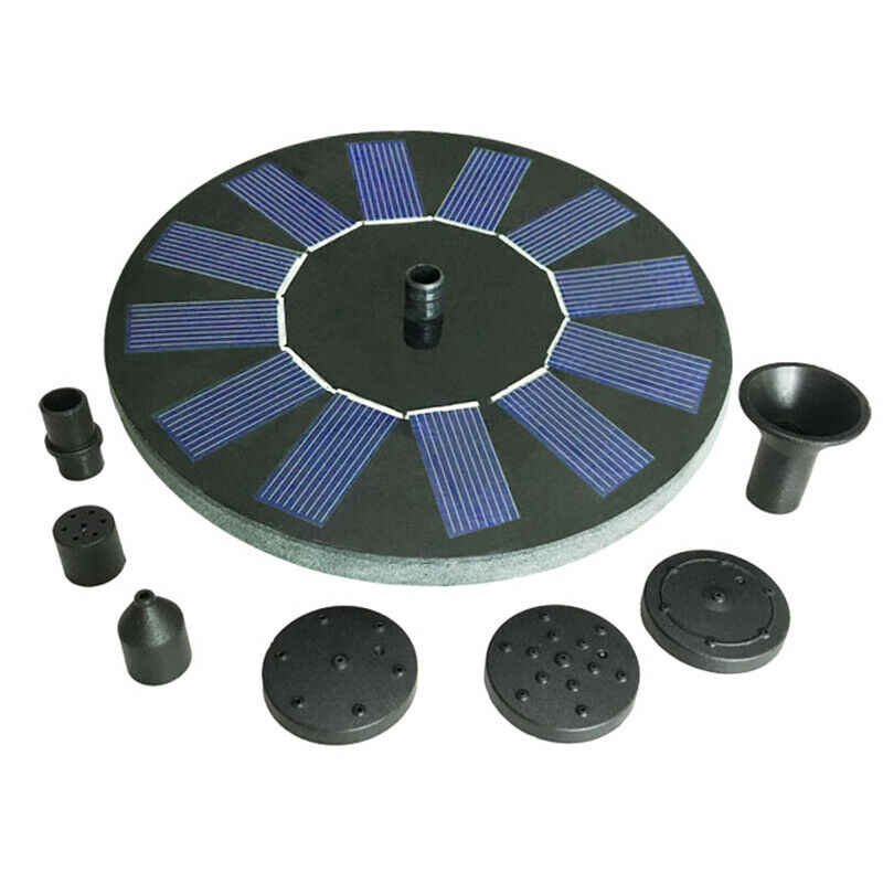 Solar Powered Floating Bird Bath Water Fountain Outdoor Pond Pool Garden PatBDA