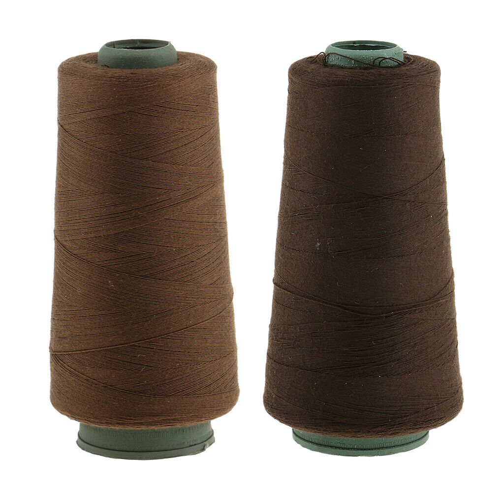 2pcs Brown Hair Weaving Sewing Thread for Wig Weft Hair Extensions Dreadlock
