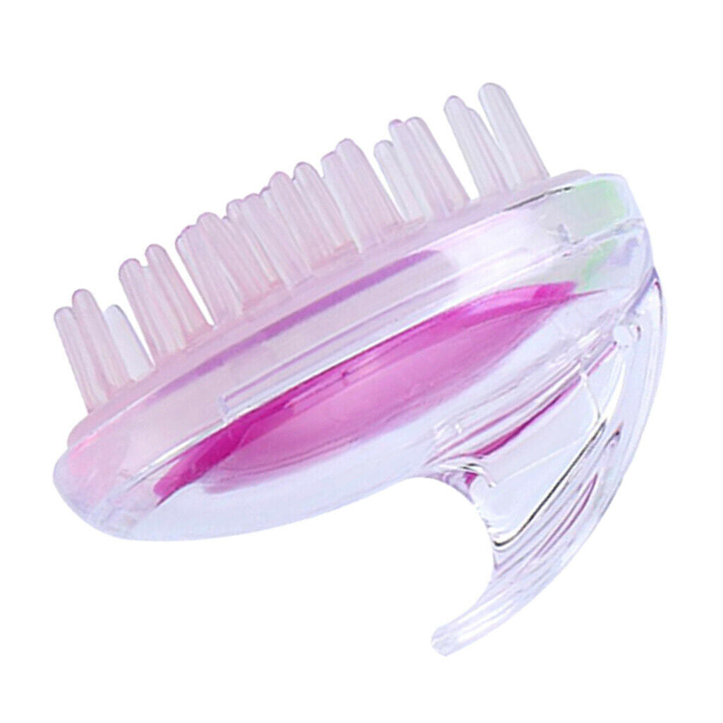1x Durable Plastic Handle Silicone Shower Shampoo Body Wash Dandruff Brush Hair