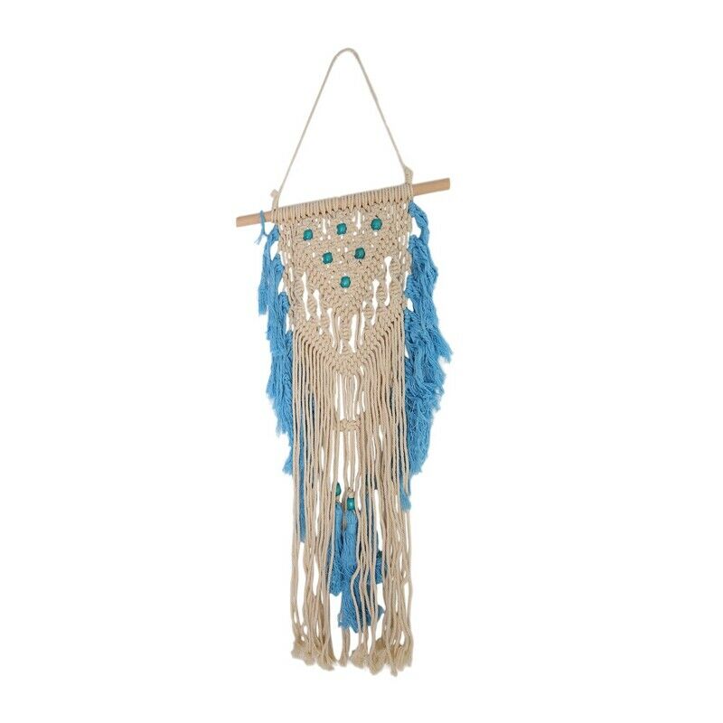 Hand Kted Macrame Wall Art Handmade Cotton Bohemian Wall Hanging Tapestry WithI2