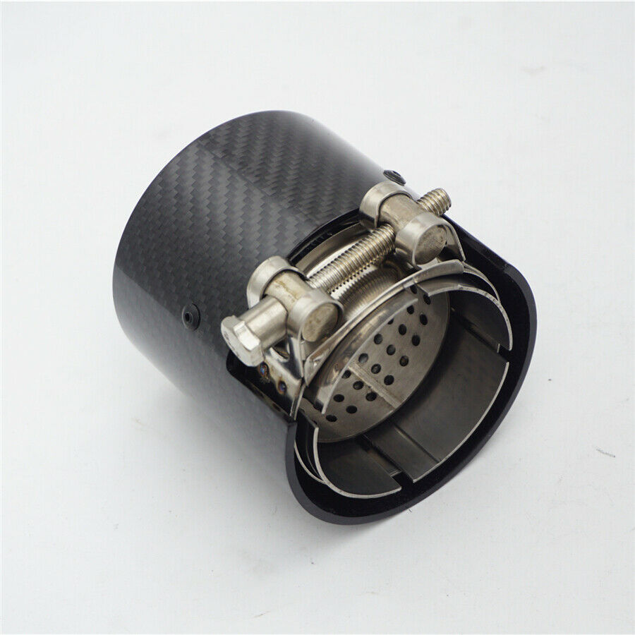 1PC 73mm In 93mm Out Glossy Carbon Fiber Exhaust Tip For BMW M2 M3 F80 M4 M5 M6